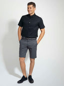 Performance Button-Down Short Sleeve - Black/Light Stone