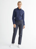 Performance Button-Down Long Sleeve - Navy/Light Stone