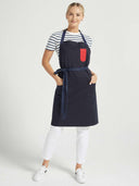 Tavern Full Apron - Midnight Blue/Red
