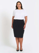Tailored Pencil Skirt - Black