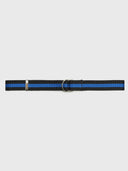 D-Ring Contrast Web Belt - Black/Royal