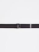 D-Ring Web Belt - Black/Grey/Black