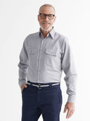 Solid Ripstop Long Sleeve Shirt - Grey