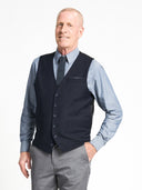 James Vest  with Chest Pocket - Deep Navy