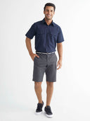 Short Sleeve Men's Solid Ripstop Shirt - Navy