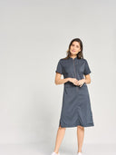 Housekeeping Dress with Mesh - Graphite