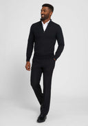1/4-Zip Sweater - Deep Black