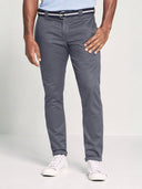 Straight Leg Flat Front Pant - Charcoal