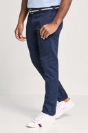 Straight Leg Flat Front Pant - Dark Navy