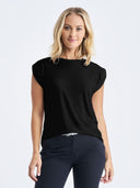 Andrea Sleeveless Tee - Black