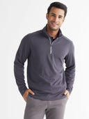 Textured 1/4-Zip Pullover - Iron Grey