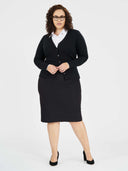 2 Pocket V-Neck Cardigan - Black