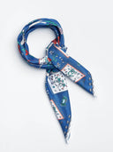 Floral Scarf - Navy/White/Coral