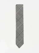 Glen Plaid Tie - Black/White