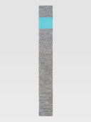 Fancy Knit Tie - Heather Grey w/ Blue Block