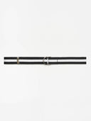 D-Ring Web Belt - Black/White