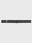 D-Ring Web Belt - Black/Royal