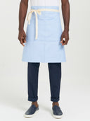 Waist Apron 3Pkt W/Natural Webbing - Sky Blue Canvas