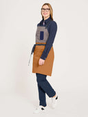 Color Block Bib Apron - Charcoal/Almond