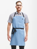 Aura Bib Apron - Blue Grey Canvas