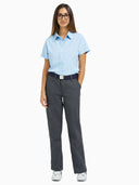 SS Performance Button-Down Shirt (Ladies - Light Blue/Light Stone