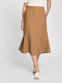 Ashley Midi Skirt - Almond