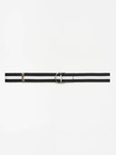 D-Ring Contrast Web Belt - Black/White