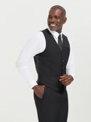 James Vest  with Chest Pocket - Black