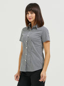 Gingham Blouse - Black