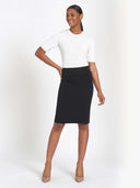 Tailored Pencil Skirt - Black