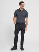 Straight Fit Flat Front Pant - Black