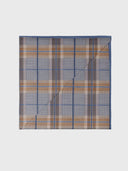 Madras Pocket Square - Blue/Mustard