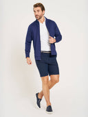 Stretch Full-Zip Cadet Jacket - True Navy