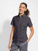 Knit Dress Shirt Short Sleeve - Battleship Grey