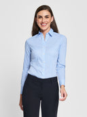 Classic Gingham Blouse - Light Blue