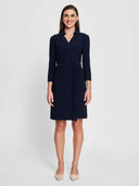 Diana Wrap Dress - Navy