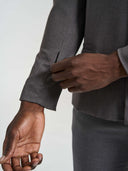 LS Bellman Jacket with Nehru Collar - Grey