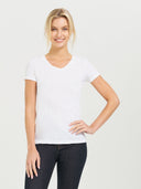 Women's V-Neck Tee - White