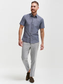 James Short Sleeve Shirt - Blue Chambray