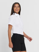 Knit Dress Shirt Short Sleeve - White