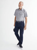 Short Sleeve Men's Solid Ripstop Shirt - Grey