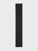 Solid Knit Tie - Black