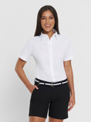Knit Dress Shirt Short Sleeve - White