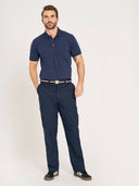 Cotton Pique Polo - Navy