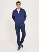 Stretch Full-Zip Cadet Jacket - True Navy