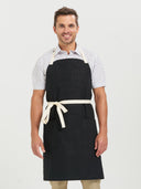 Vibe Bib Natural Webbing Apron - Black Canvas