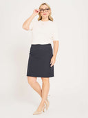 Short Sleeve Crew Neck Knit - Pearl
