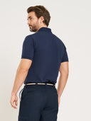 Cotton Pique Polo - Navy
