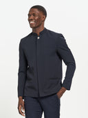 LS Bellman Jacket with Nehru Collar - Navy