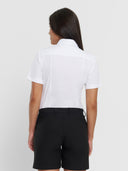 Knit Dress Shirt Short Sleeve - White